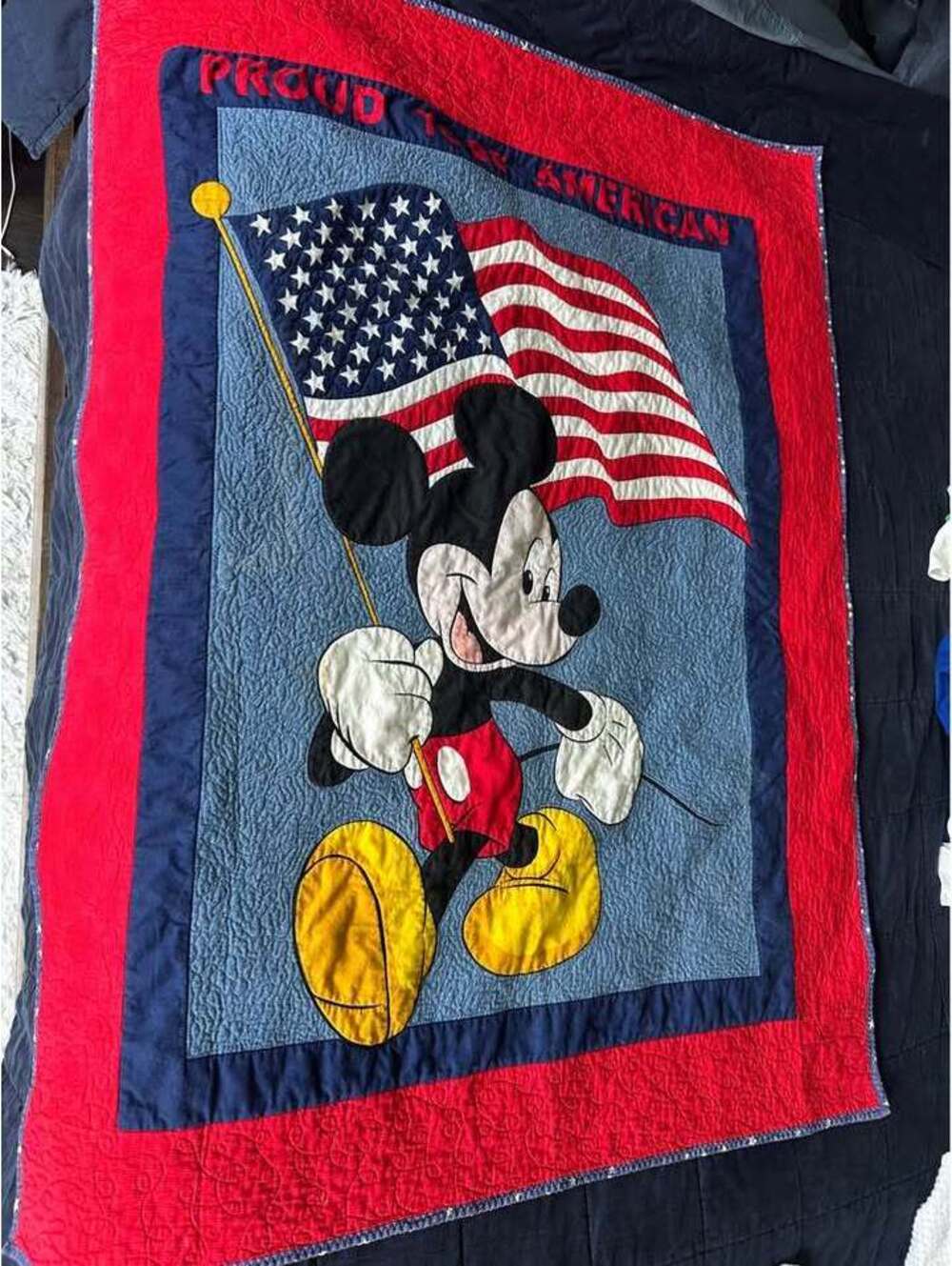 Disney Mickey Mouse Proud to be American Quilt